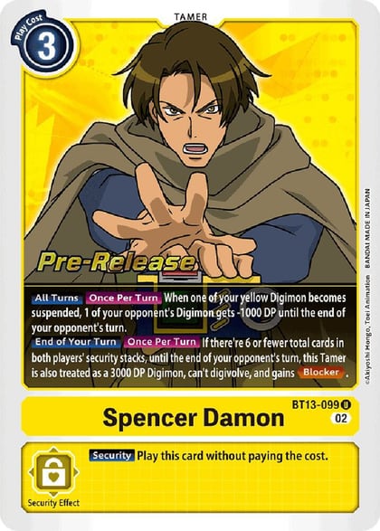 Spencer Damon, Versus Royal Knights Pre-Release Cards BT13-099 U