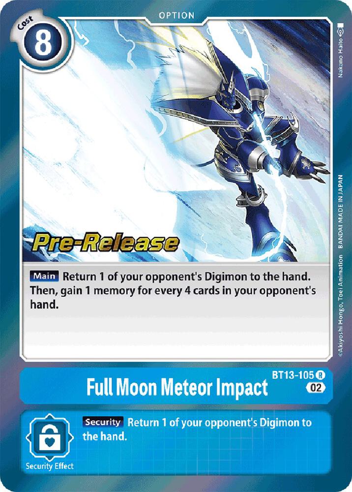 Full Moon Meteor Impact, Versus Royal Knights Pre-Release Cards BT13-105 R