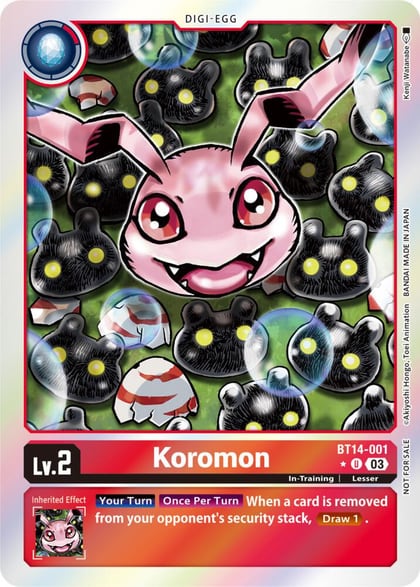 Koromon (Blast Ace Box Promotion Pack), Blast Ace BT14-001 U