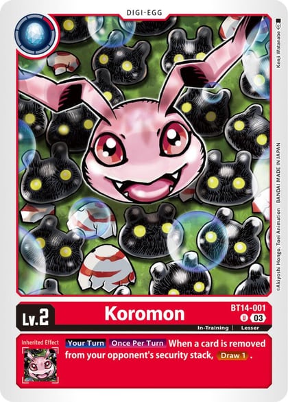 Koromon, Blast Ace BT14-001 U