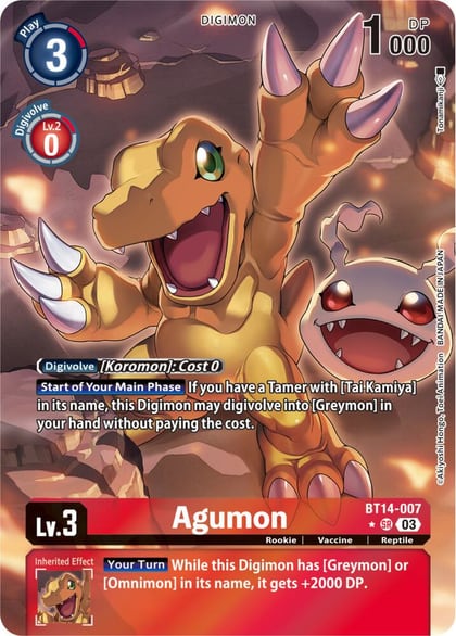 Agumon (Alternate Art), Blast Ace BT14-007 SR