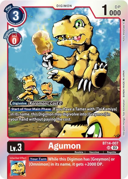 Agumon, Blast Ace BT14-007 SR