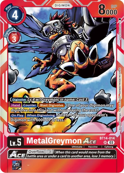 MetalGreymon ACE, Blast Ace BT14-014 SR
