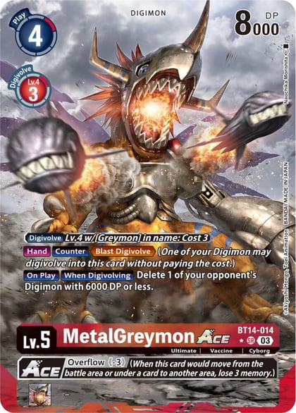 MetalGreymon ACE (Alternate Art), Blast Ace BT14-014 SR
