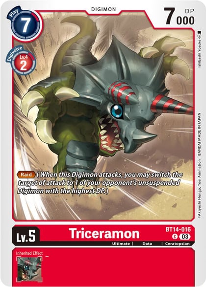 Triceramon, Blast Ace BT14-016 C