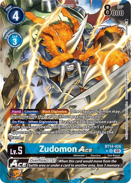 Zudomon ACE (Alternate Art), Blast Ace BT14-026 SR