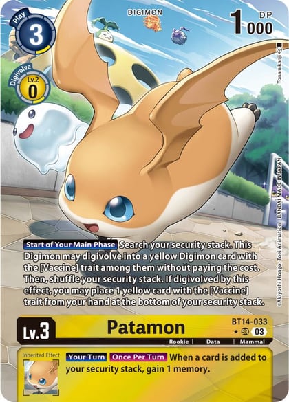Patamon (Alternate Art), Blast Ace BT14-033 SR