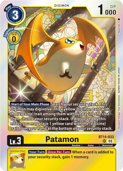 Patamon, Blast Ace BT14-033 SR