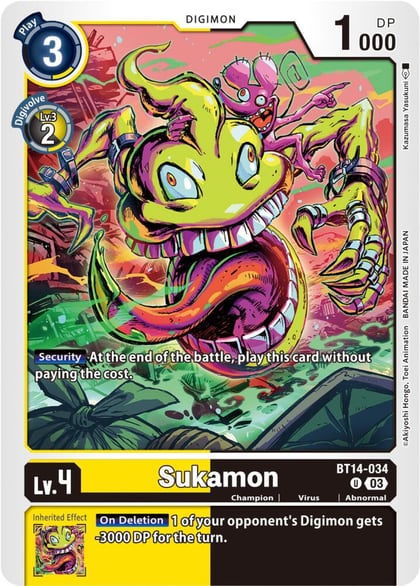 Sukamon, Blast Ace BT14-034 U
