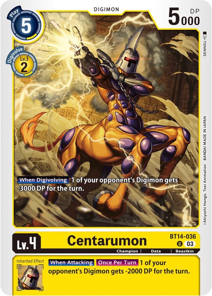 Centarumon, Blast Ace BT14-036 U
