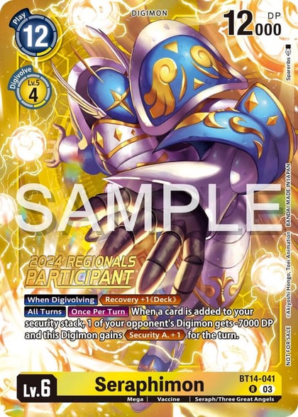 Seraphimon (2024 Regionals Participant), Blast Ace BT14-041 R