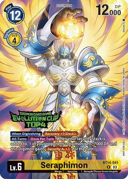 Seraphimon (August 2024 Evolution Cup Top 4), Blast Ace BT14-041 R