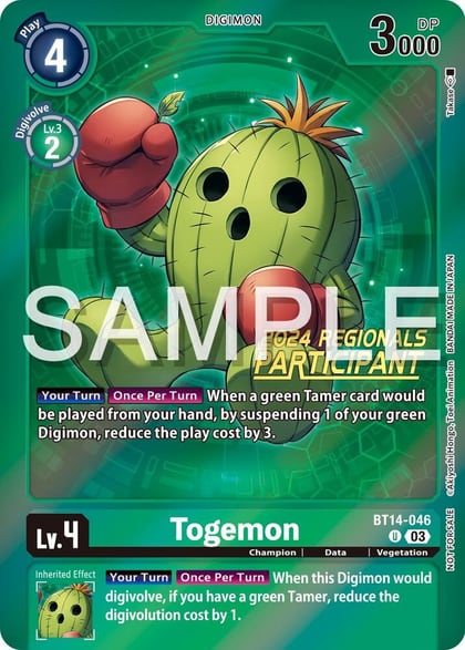Togemon (2024 Regionals Participant), Blast Ace BT14-046 U
