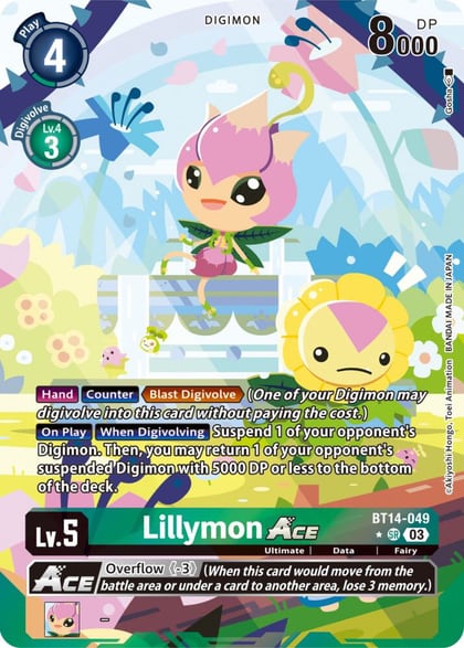 Lillymon ACE (English Exclusive Alternate Art), Blast Ace BT14-049 SR