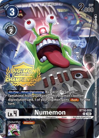 Numemon (Championship 2024 Tamers Pack), Blast Ace BT14-058 R