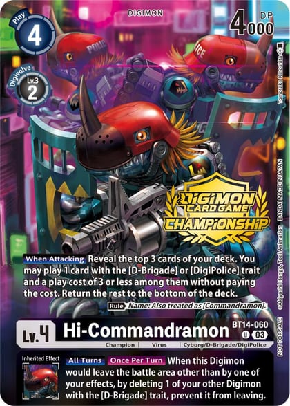 Hi-Commandramon (Championship 2023 Tamers Pack), Blast Ace BT14-060 U