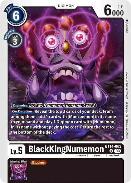 BlackKingNumemon, Blast Ace BT14-063 U