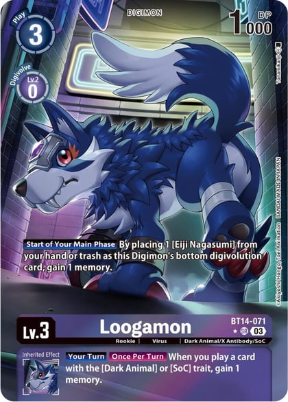 Loogamon (Alternate Art), Blast Ace BT14-071 SR
