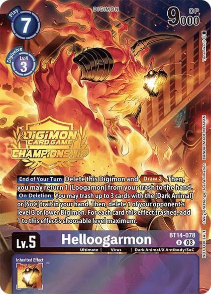 Helloogarmon (Championship 2024 Tamers Pack), Blast Ace BT14-078 U