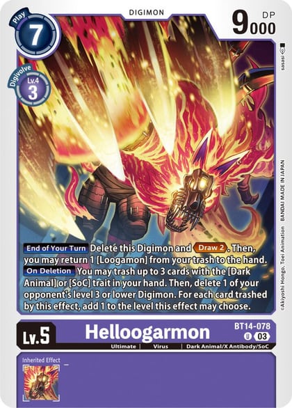 Helloogarmon, Blast Ace BT14-078 U