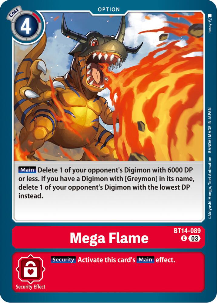 Mega Flame, Blast Ace BT14-089 C