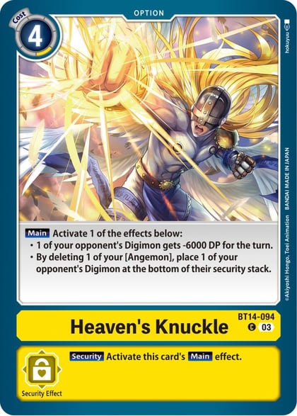 Heaven's Knuckle, Blast Ace BT14-094 C