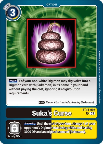 Suka's Curse, Blast Ace BT14-097 U