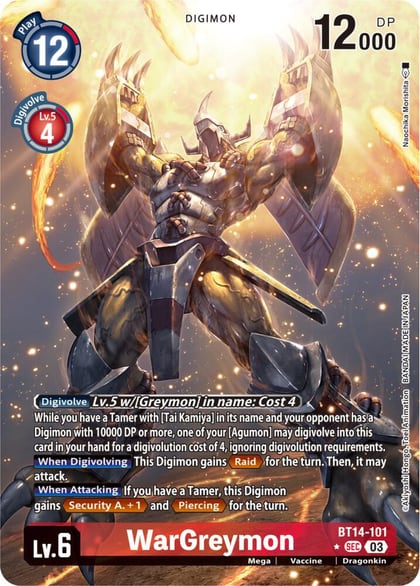 WarGreymon (Alternate Art), Blast Ace BT14-101 SEC
