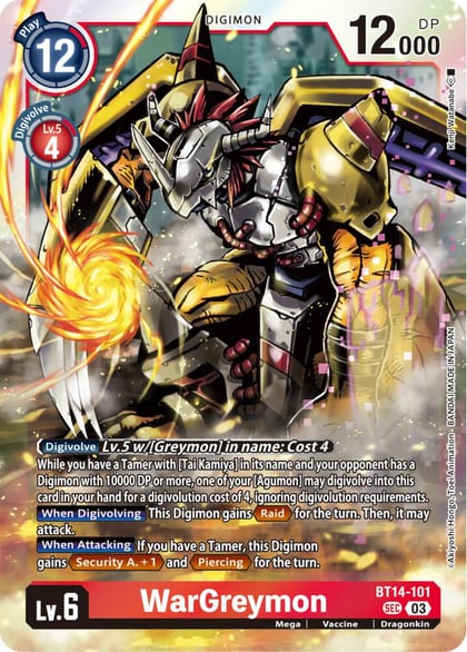 WarGreymon, Blast Ace BT14-101 SEC