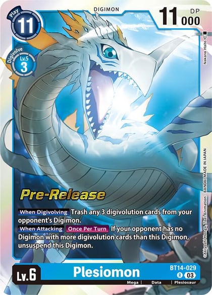 Plesiomon, Blast Ace Pre-Release Cards BT14-029 R
