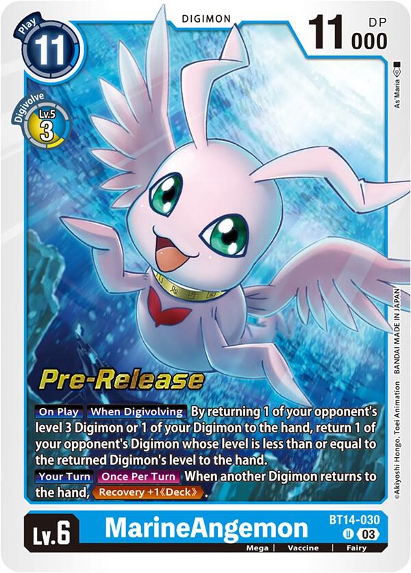 MarineAngemon, Blast Ace Pre-Release Cards BT14-030 U