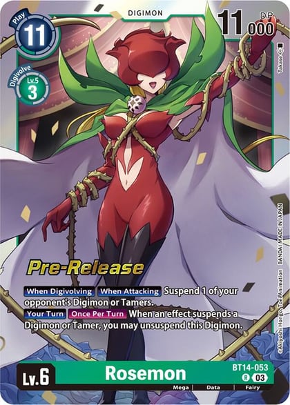 Rosemon, Blast Ace Pre-Release Cards BT14-053 R