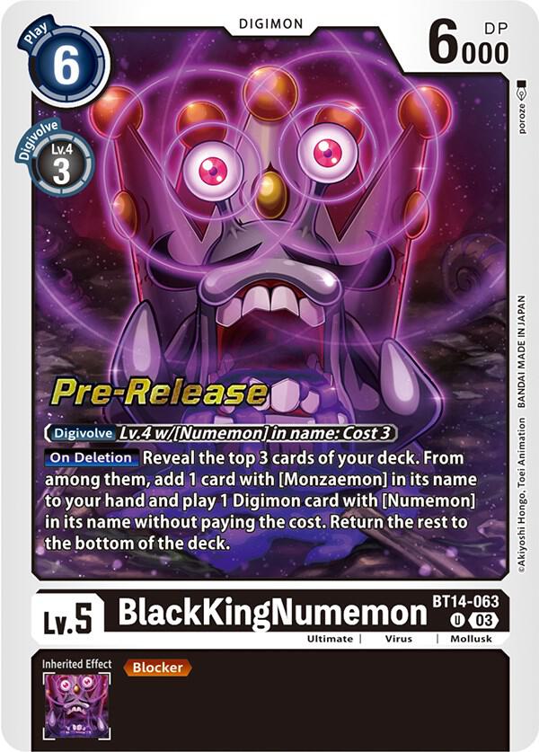 BlackKingNumemon, Blast Ace Pre-Release Cards BT14-063 U