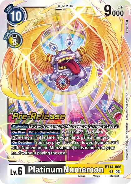 PlatinumNumemon, Blast Ace Pre-Release Cards BT14-066 R