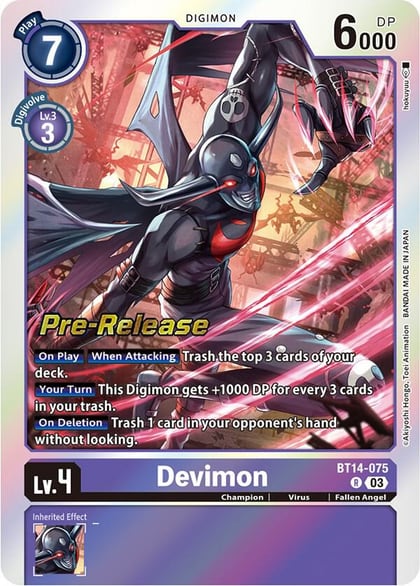 Devimon, Blast Ace Pre-Release Cards BT14-075 R