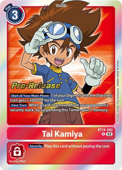 Tai Kamiya, Blast Ace Pre-Release Cards BT14-082 R