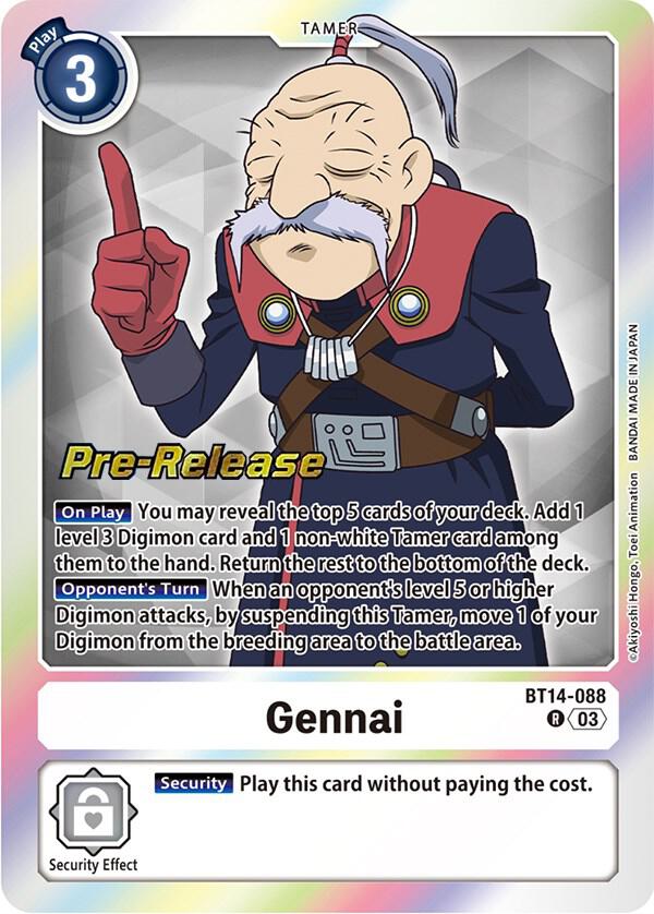 Gennai, Blast Ace Pre-Release Cards BT14-088 R