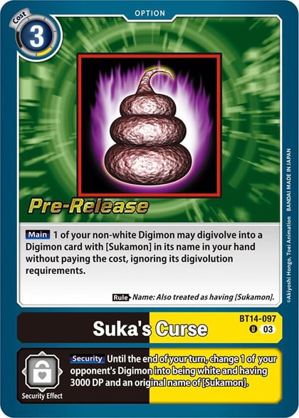 Suka's Curse, Blast Ace Pre-Release Cards BT14-097 U