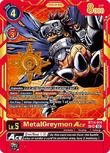 MetalGreymon ACE (Special Rare), Exceed Apocalypse BT14-014 SP