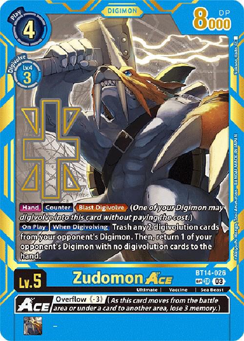 Zudomon ACE (Special Rare), Exceed Apocalypse BT14-026 SP