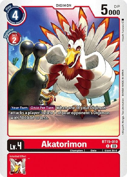 Akatorimon, Exceed Apocalypse BT15-010 C