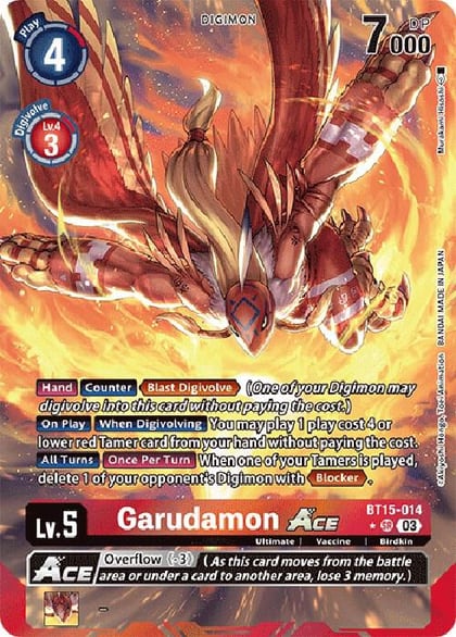 Garudamon ACE (Alternate Art), Exceed Apocalypse BT15-014 SR