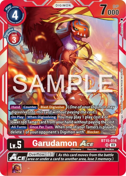 Garudamon ACE, Exceed Apocalypse BT15-014 SR