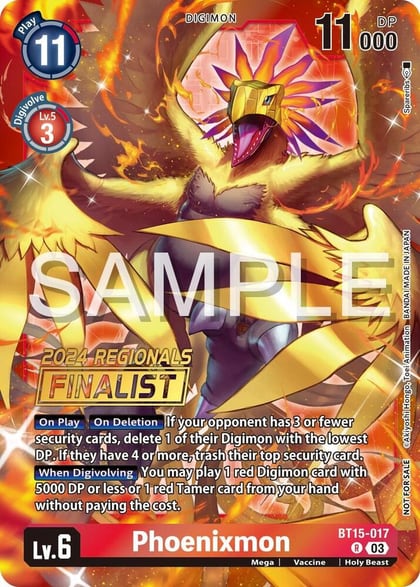 Phoenixmon (2024 Regionals Finalist), Exceed Apocalypse BT15-017 R
