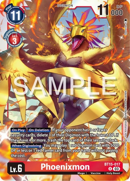 Phoenixmon, Exceed Apocalypse BT15-017 R