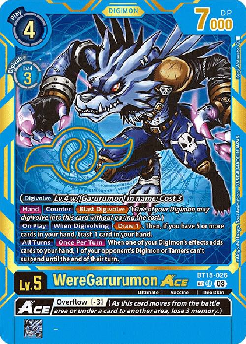 WereGarurumon ACE (Special Rare), Exceed Apocalypse BT15-026 SP