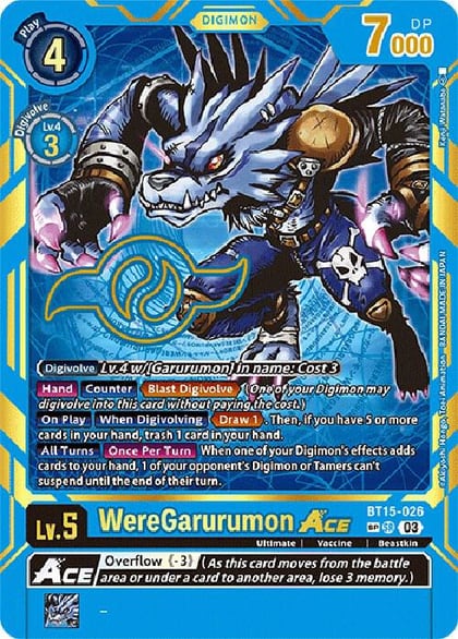 WereGarurumon ACE (Special Rare), Exceed Apocalypse BT15-026 SP
