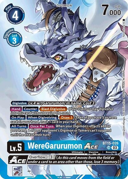 WereGarurumon ACE (Omnimon Binder Set), Exceed Apocalypse BT15-026 SR