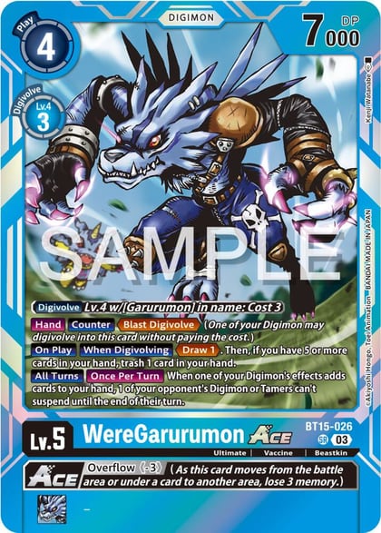 WereGarurumon ACE, Exceed Apocalypse BT15-026 SR
