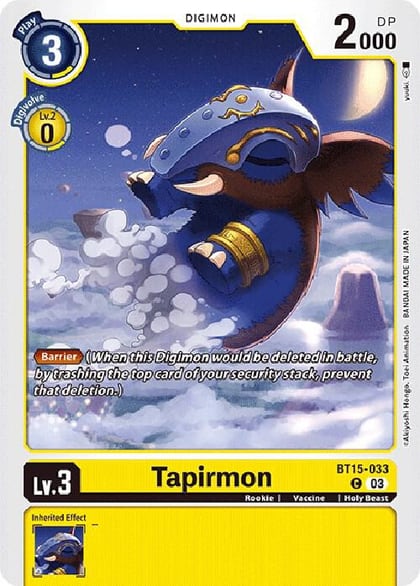 Tapirmon, Exceed Apocalypse BT15-033 C